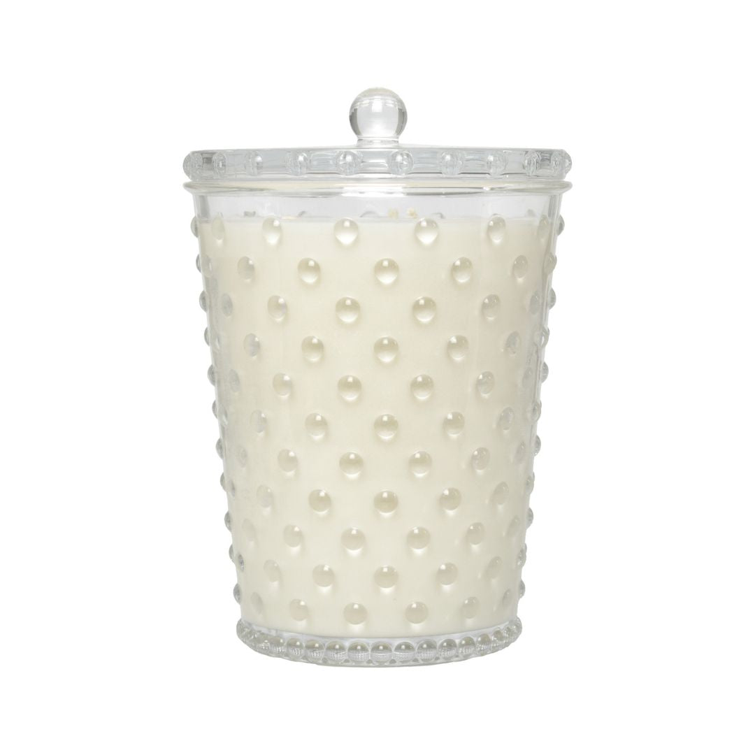 16 oz Hobnail Candle - Creme Fraiche
