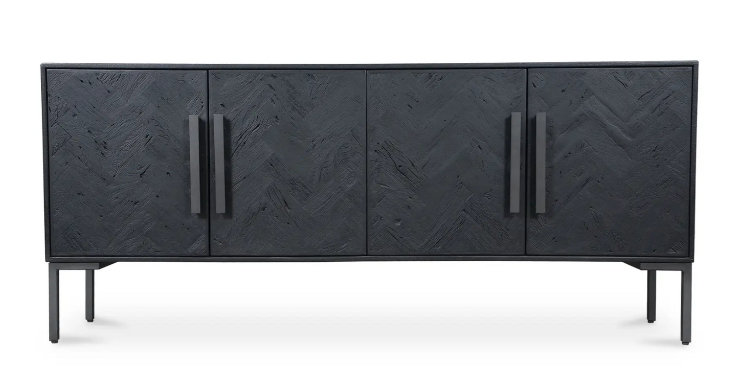 Fishbone Sideboard Black