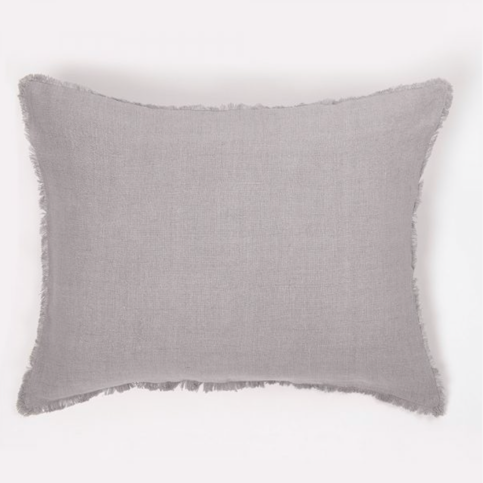 Grey Linen Pillow Case Sham