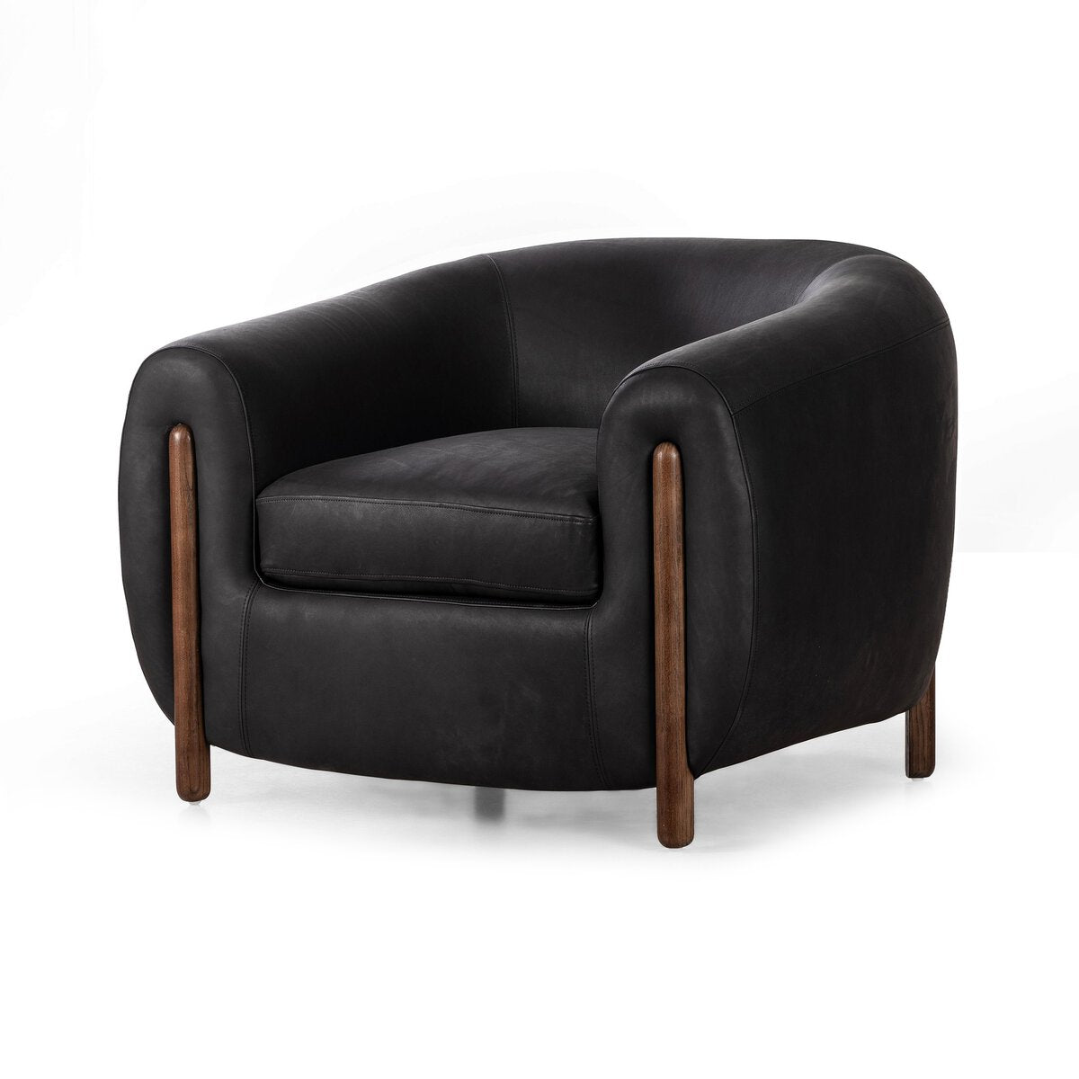 Lyla Chair – Heirloom Black Italian Leather