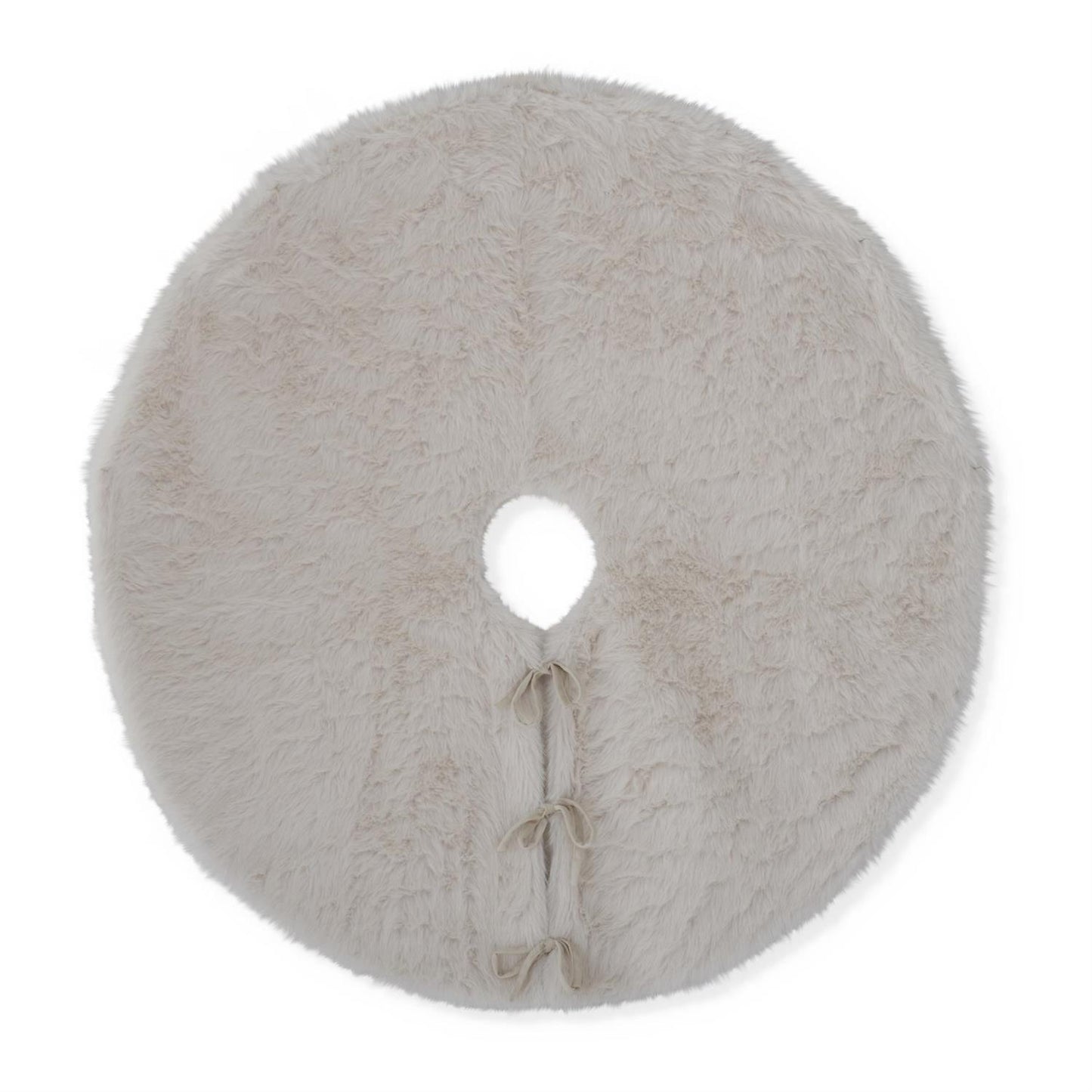 White Faux Fur Christmas Tree Skirt