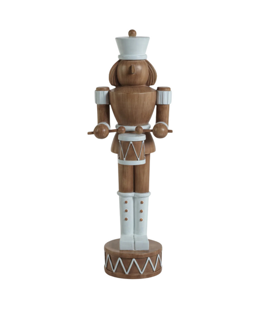 Decorative Nutcracker with Drum Christmas Decor - Brown