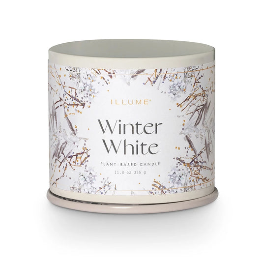 Winter White Large Tin Candle - Large 11.8oz