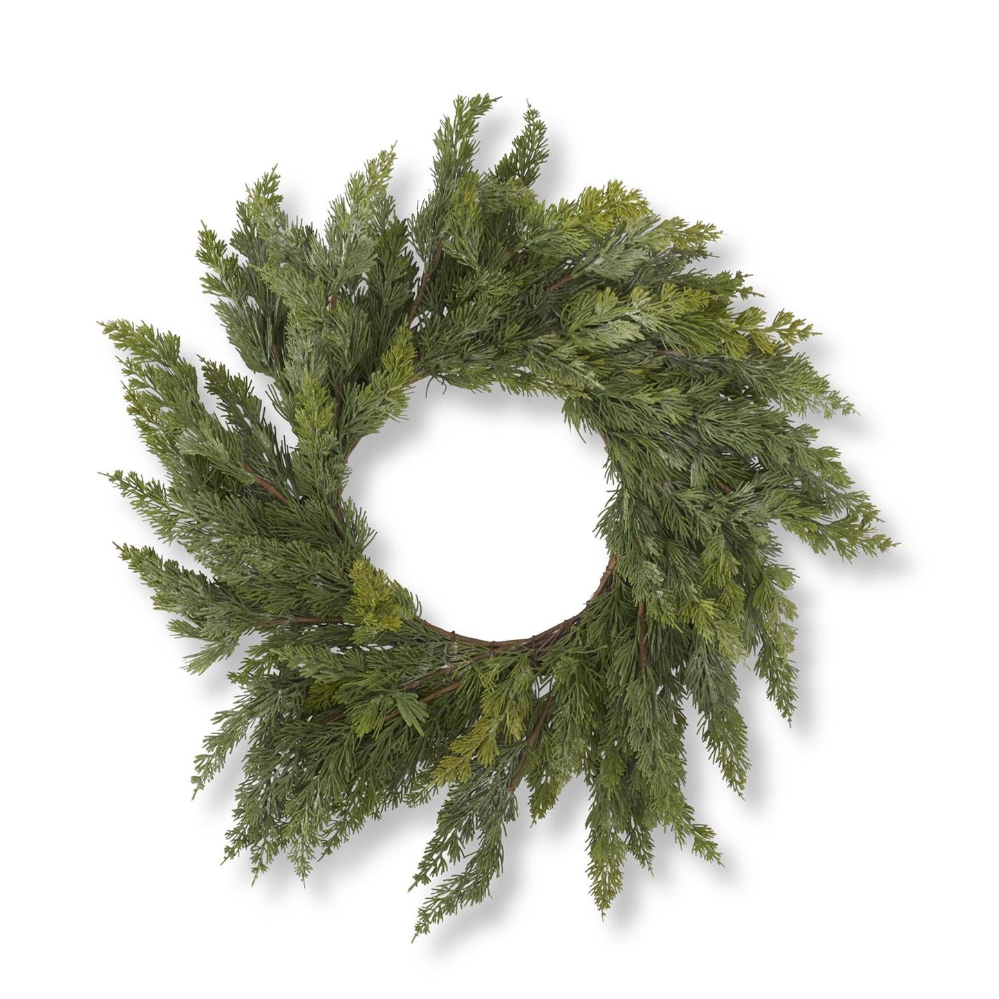 28 Inch Real Touch Cypress Pine Wreath