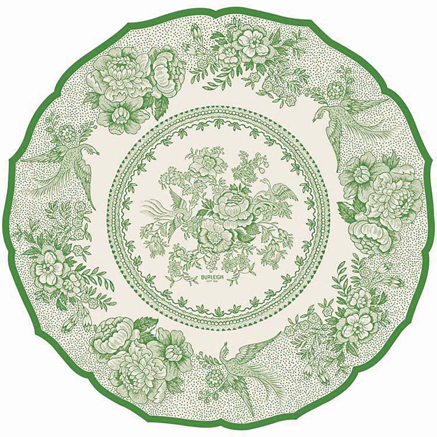 Die-Cut Green Asiatic Pheasant Placemats, Set of 12