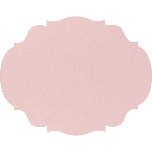 Die-Cut Pink French Frame Placemat, Set of 12