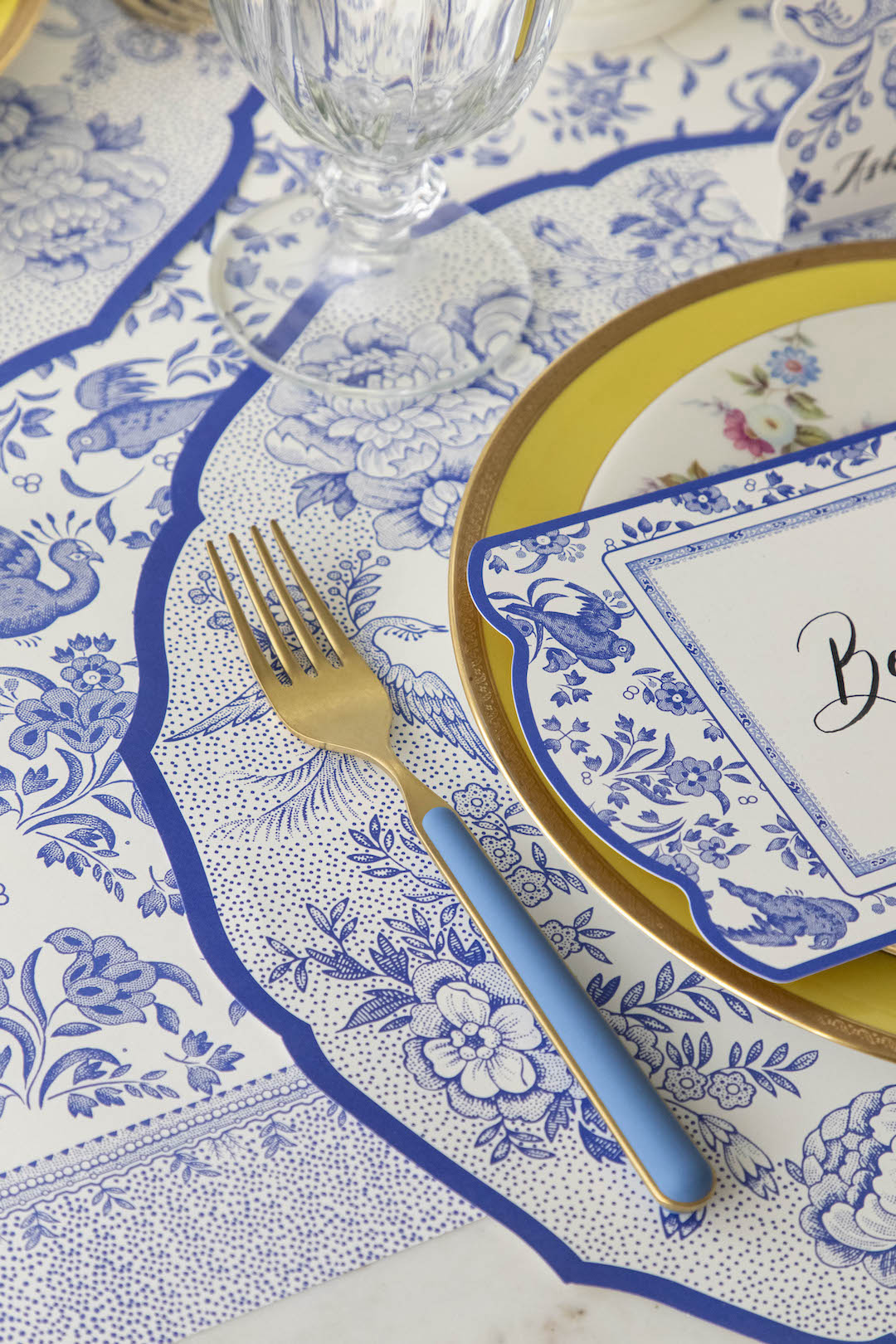 Die-cut Blue Asiatic Pheasant Placemats