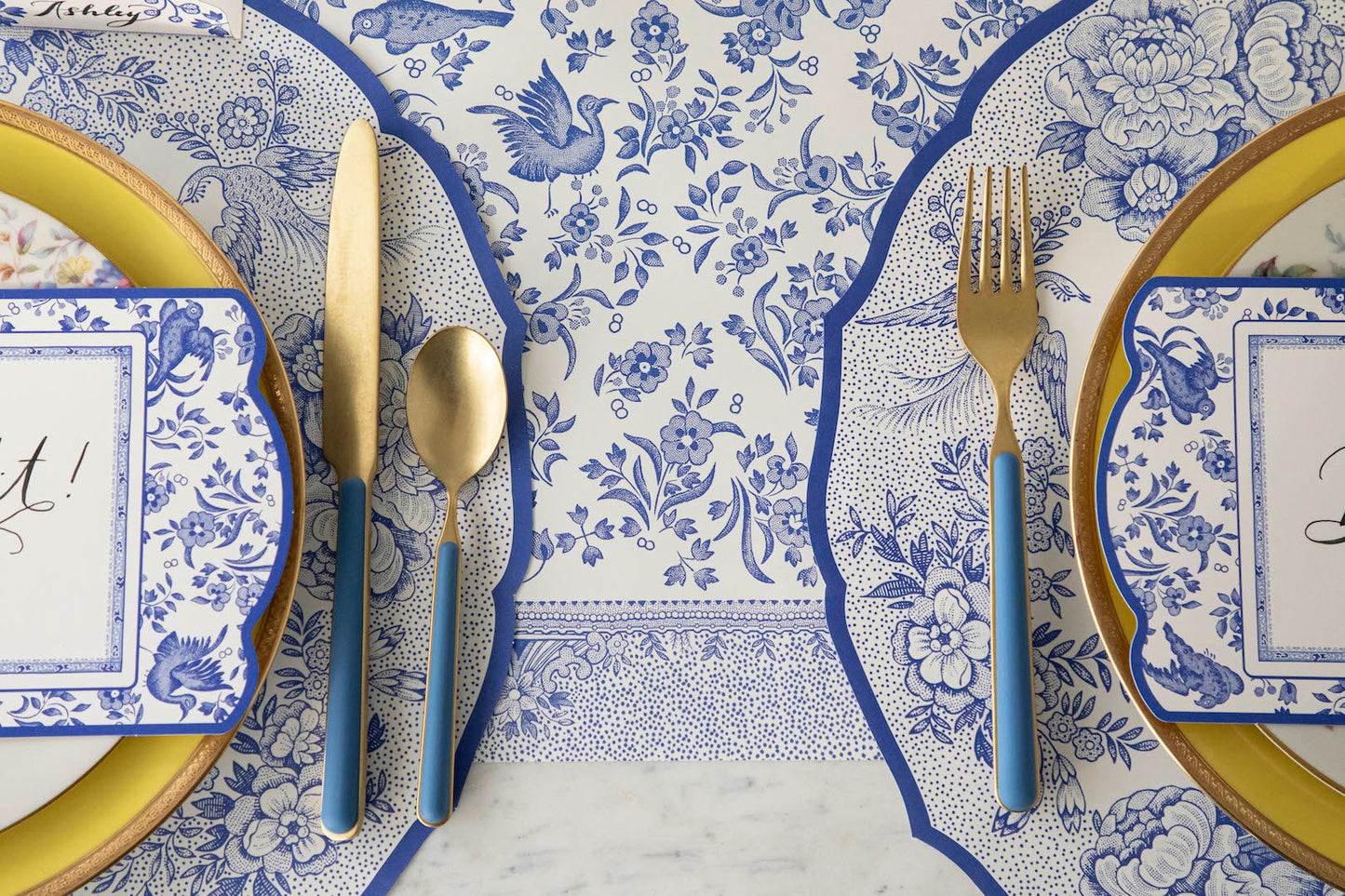 Die-cut Blue Asiatic Pheasant Placemats