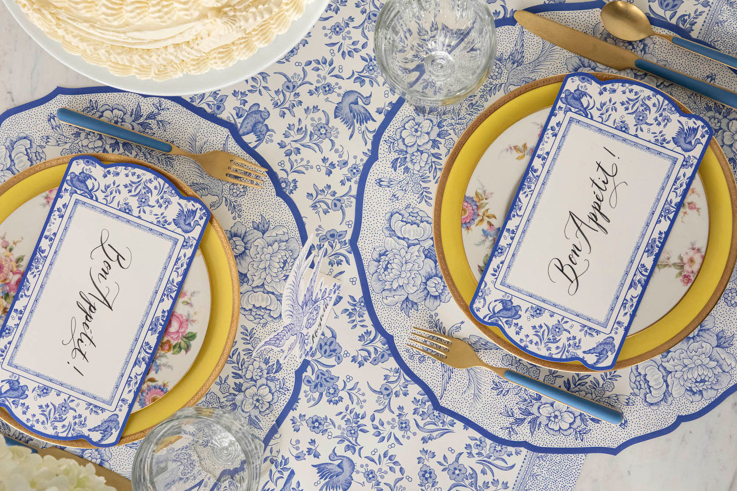 Die-cut Blue Asiatic Pheasant Placemats