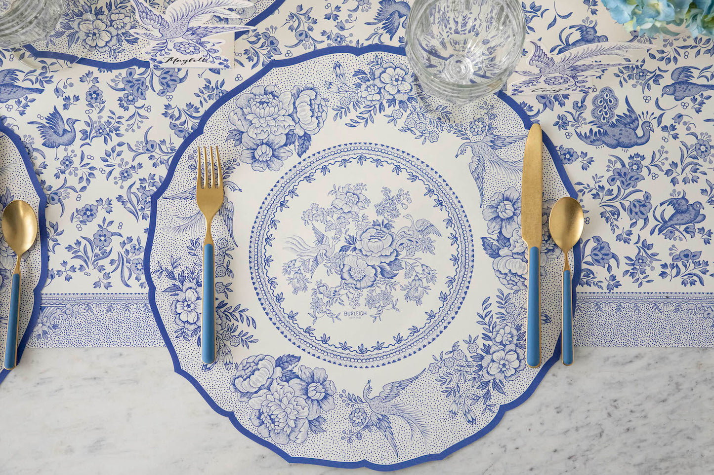 Die-cut Blue Asiatic Pheasant Placemats