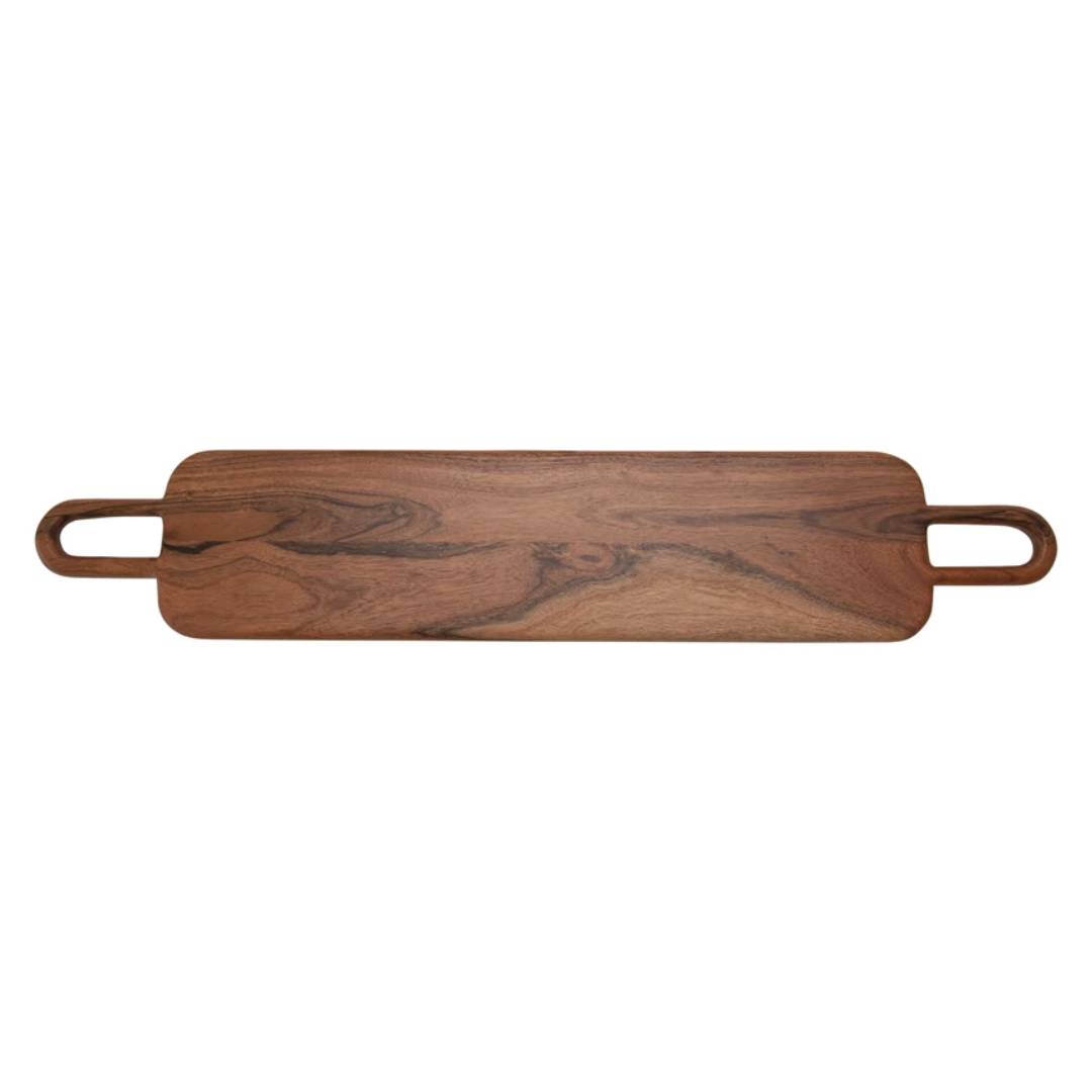 Acacia Wood Cutting Board with Handles