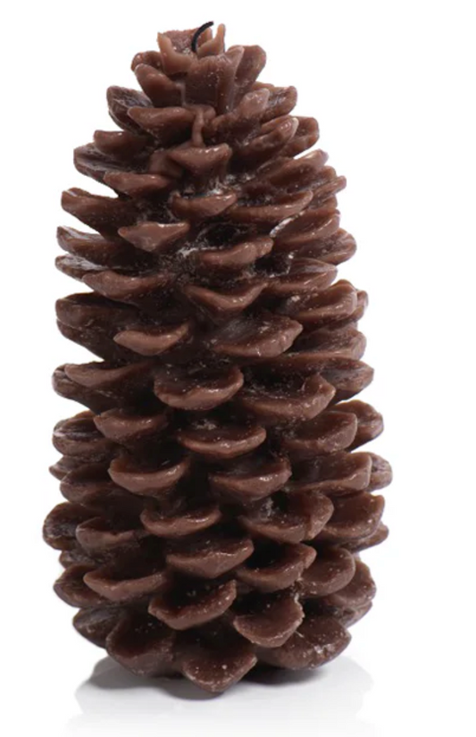 Pine Cone Candle Christmas Decor - Medium