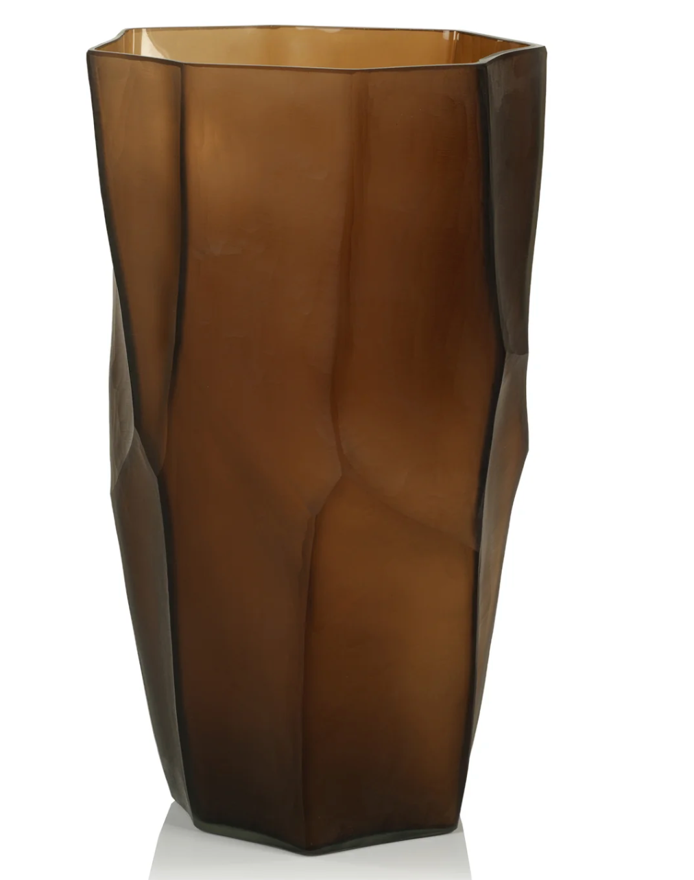 Sicilia Amber Glass Vase - Chocolate - Large