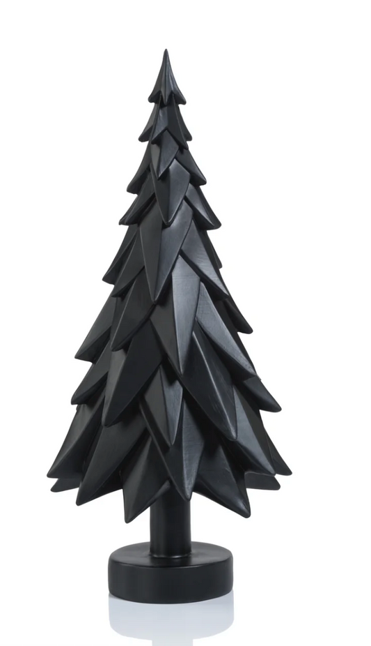 Matte Black Decorative Christmas Tree - 13.75 in