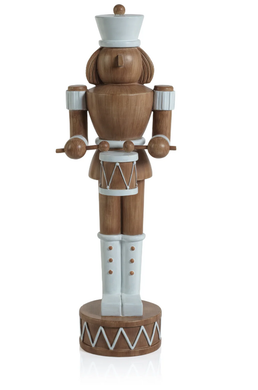 Decorative Nutcracker with Drum Christmas Decor - Brown