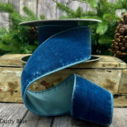 Lush Velvet Program 2.5" Ribbon - Dusty Blue