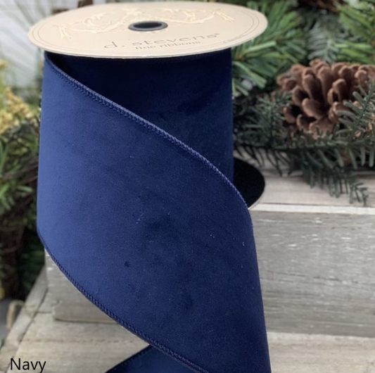 Velvet Taffeta Navy Ribbon