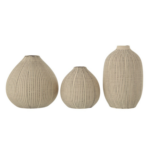 Dotted Stoneware Vases