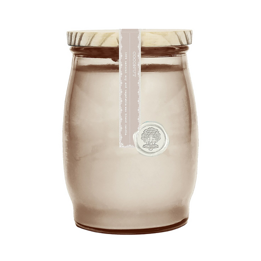 Barrel Glass Candle - Coconut