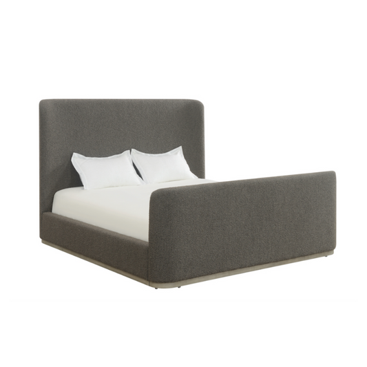 Avery King Bed - River stone and Brushed Smoke