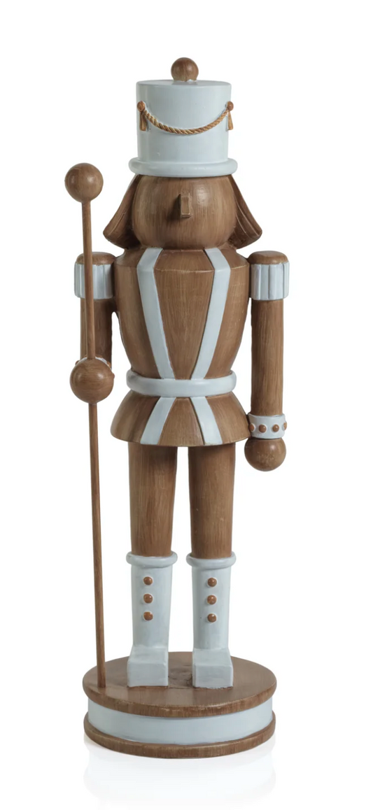 Decorative Nutcracker w/ Pole Christmas Decor, 13"