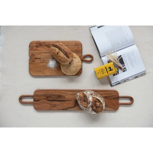 Acacia Wood Cutting Boards with Handles
