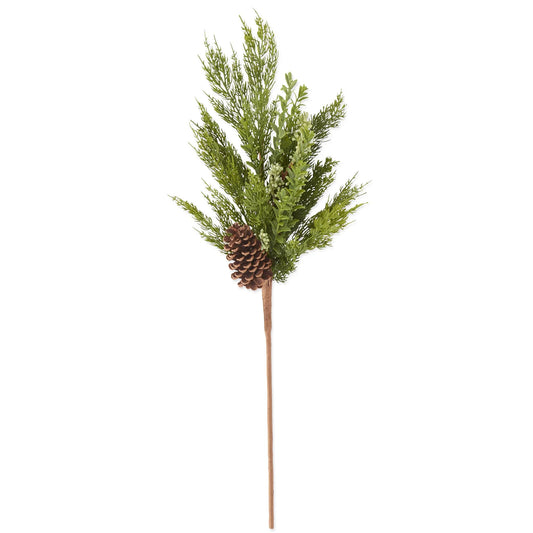 32 Inch Twig Pine & Myrtle Branch with Green Berries and Pinecones Christmas Decor