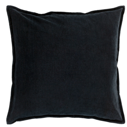 Black Velvet Pillow W/ Insert 22x22