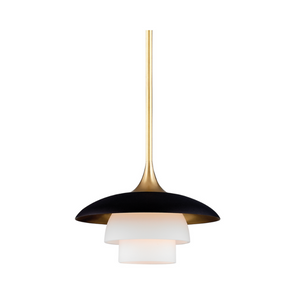 modern contemporary black and gold pendant