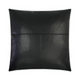 black leather pillow