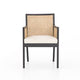 Modern Dining Chair with Black, White, and Tan accents