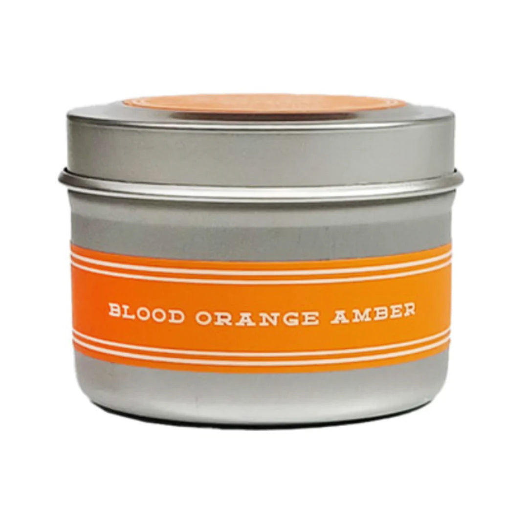 blood orange amber travel candle