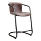 brown leather counter stool