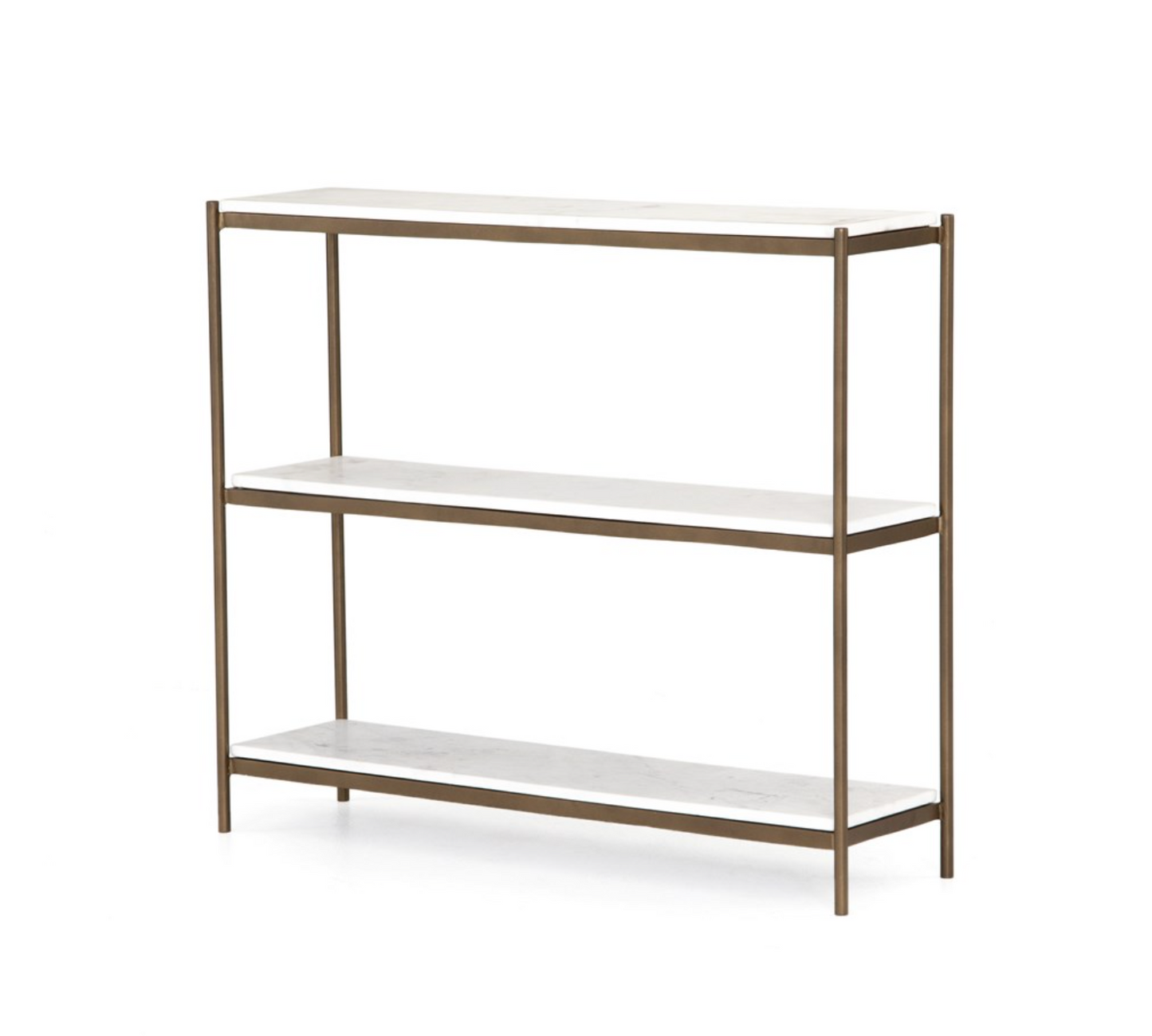 Felix Small Console Table-Antique Brass