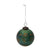 Etched Mercury Glass Ball Ornament - Green Iridescent