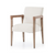 Reuben dining chair leather and fabric